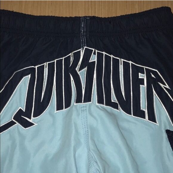 Quiksilver Kid's Blue Swimsuit Board Shorts - Picture 3 of 8
